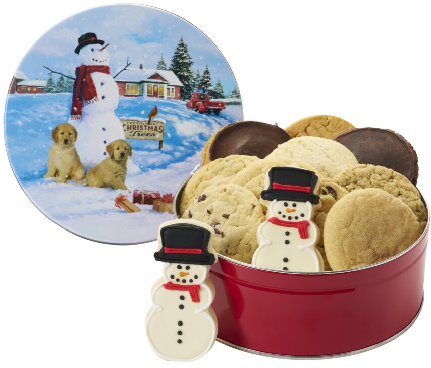 Snowman Cookie Tin