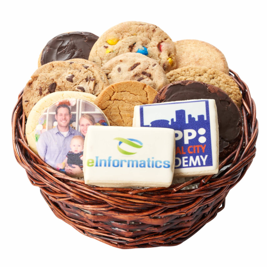 Custom Logo Cookies Basket