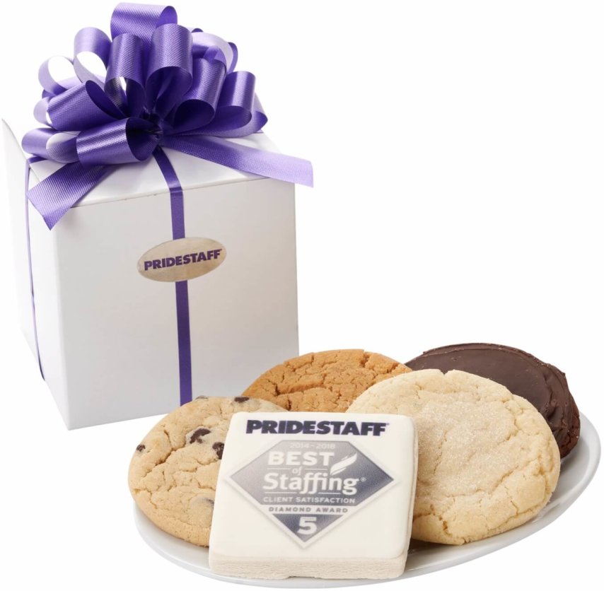 PrideStaff Diamond Award Classic White Cookie Box