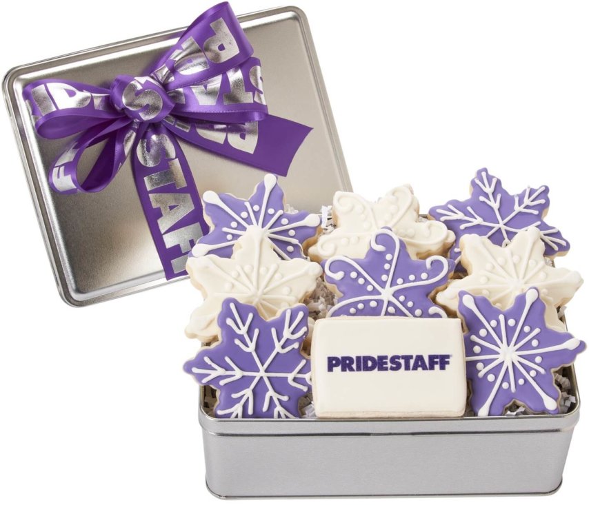 PrideStaff Fancy Snowflake Cookie Tin