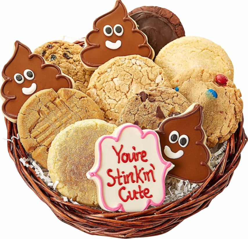 Stinkin' Cute Emoji Cookie Basket