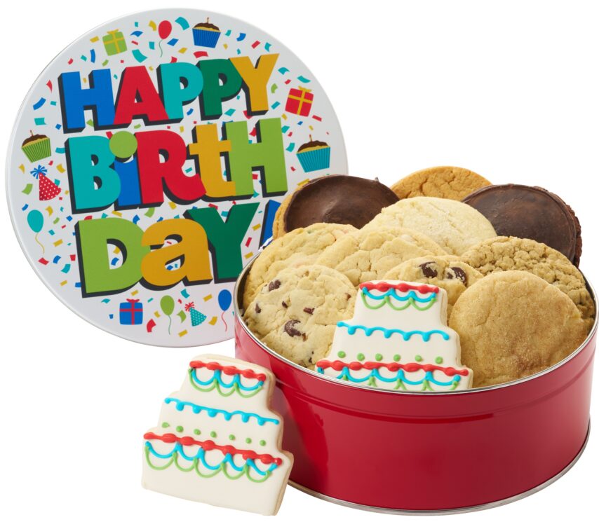 Birthday Cake Cookie Tin