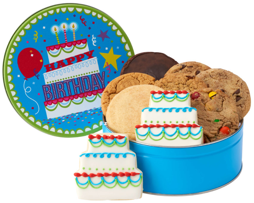 Birthday Cake Cookie Tin