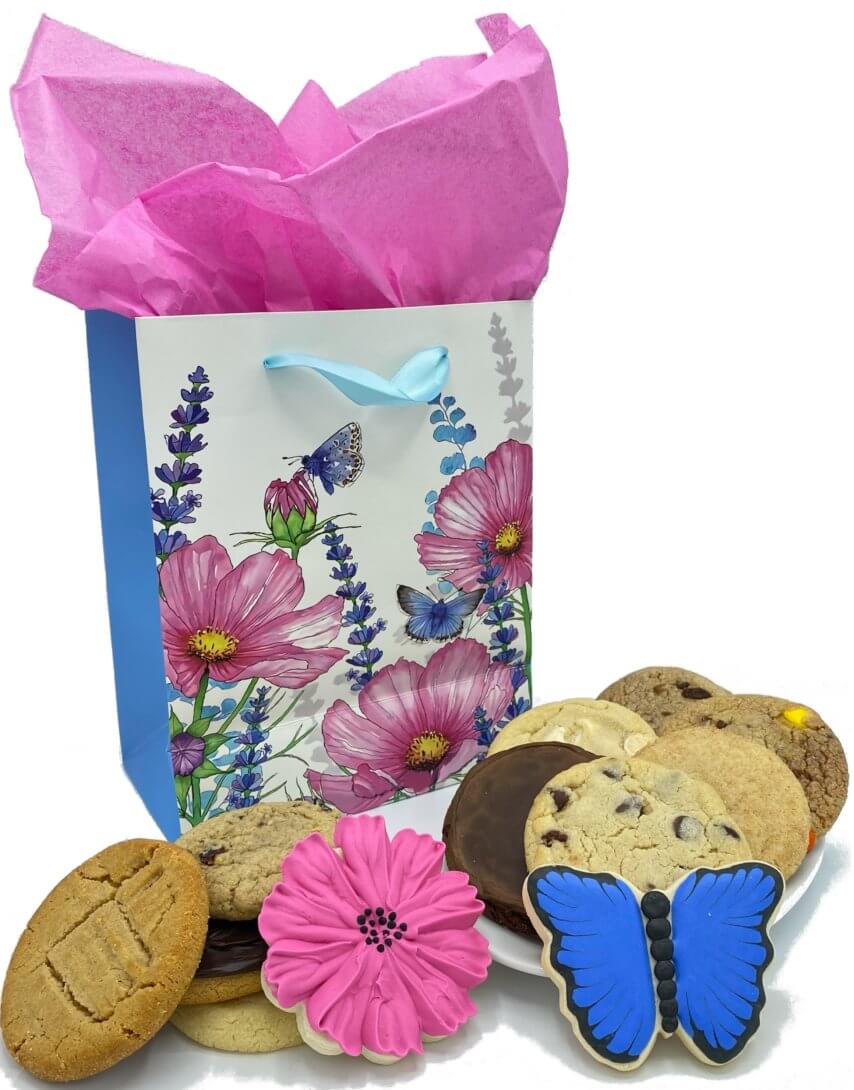 Butterflies and Flowers Cookie Bag