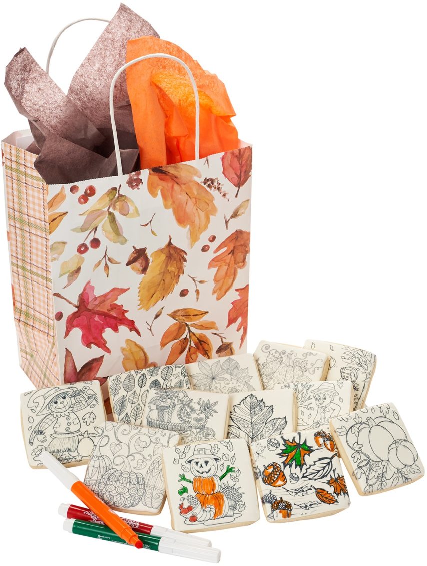 Fall Coloring Cookie Bag