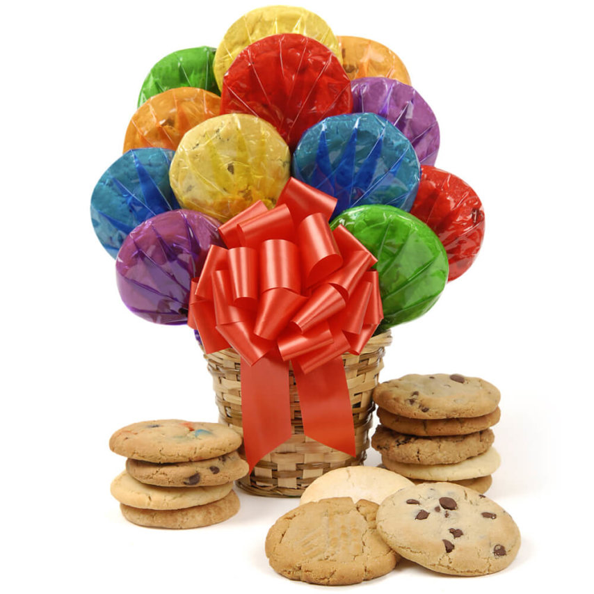 Sugar Free Happy Day Cookie Bouquet