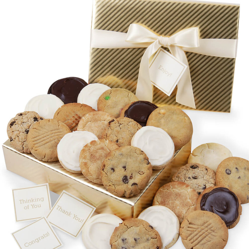 Golden Elegance Cookie Box