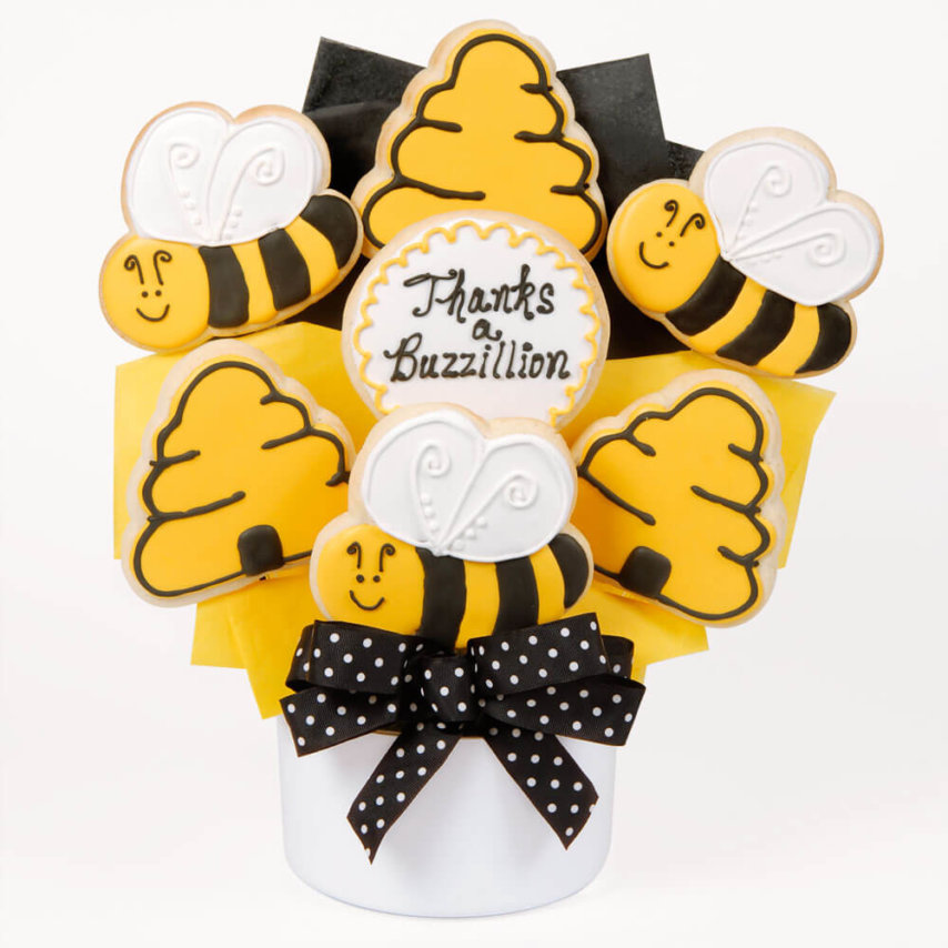 Thanks A Buzzillion Cutout Cookie Bouquet