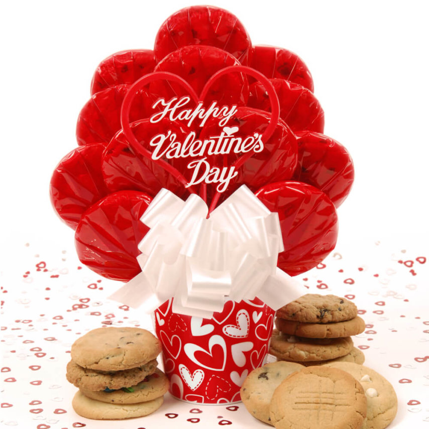 Hearts Cookie Bouquet