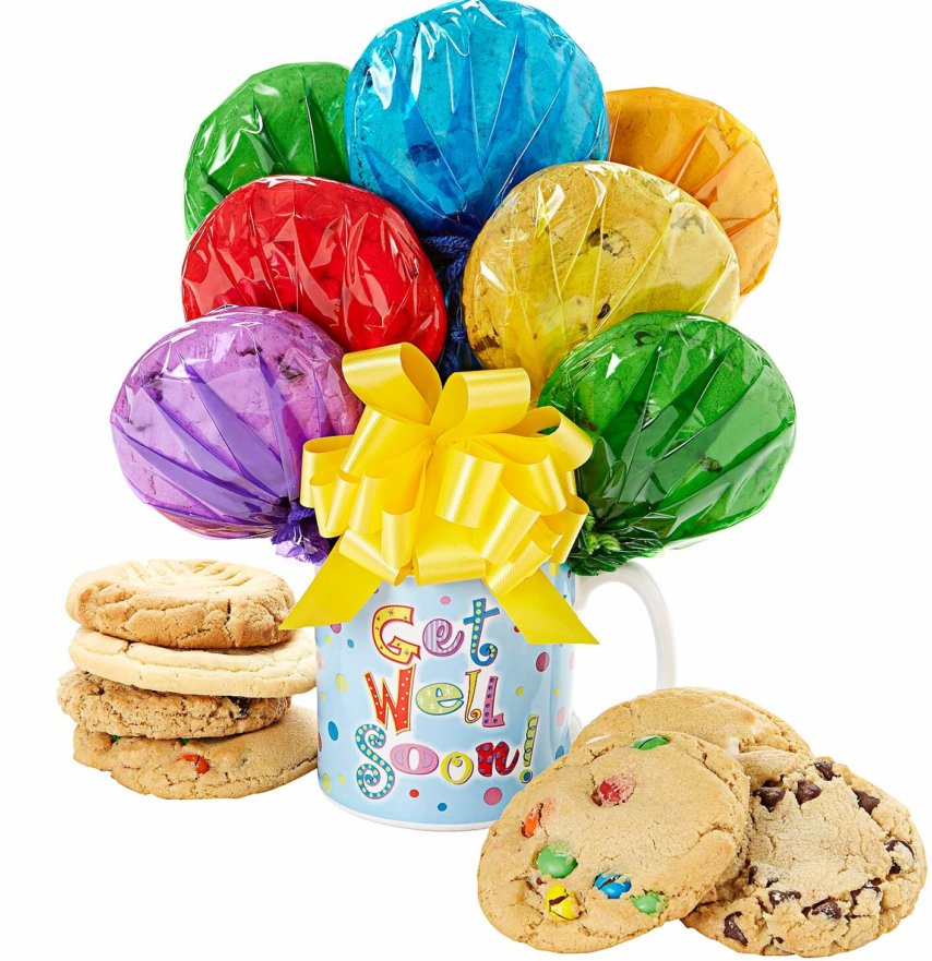 Get Well Mug Cookie Bouquet