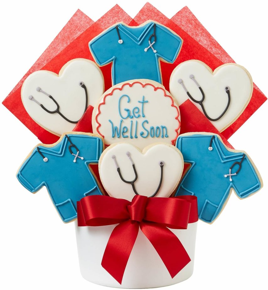 Get Well Soon Cutout Cookie Bouquet