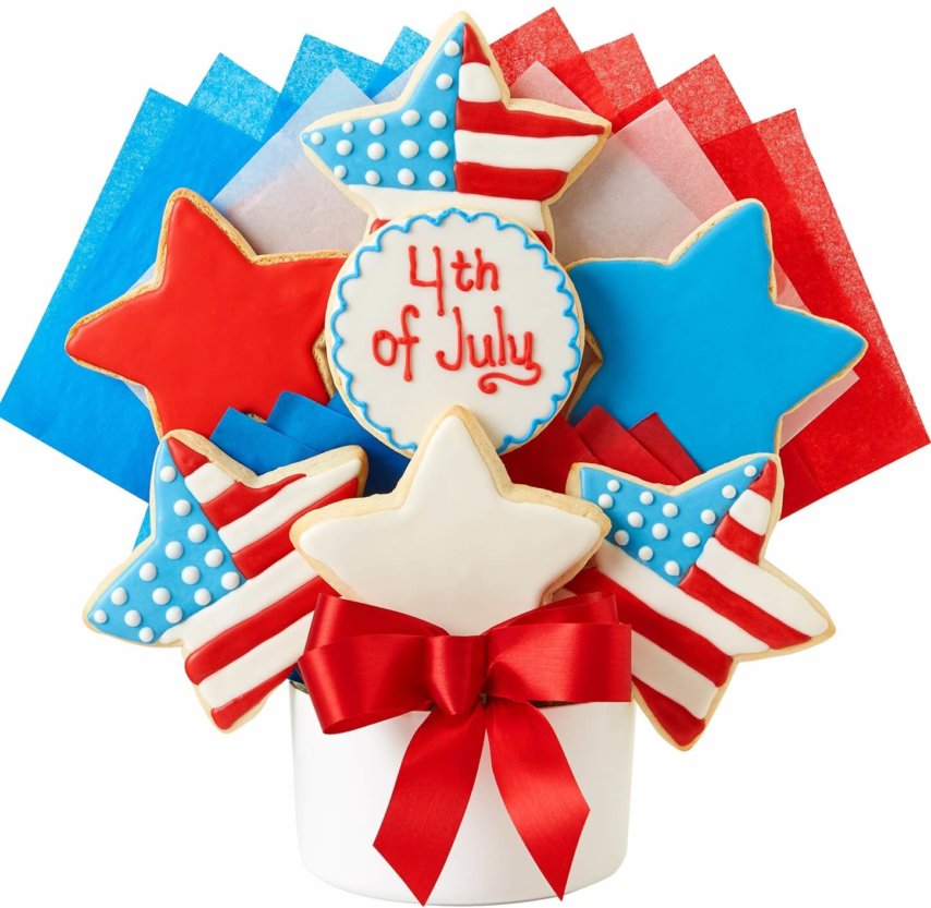 Fourth of July Decorated Cookie Bouquet