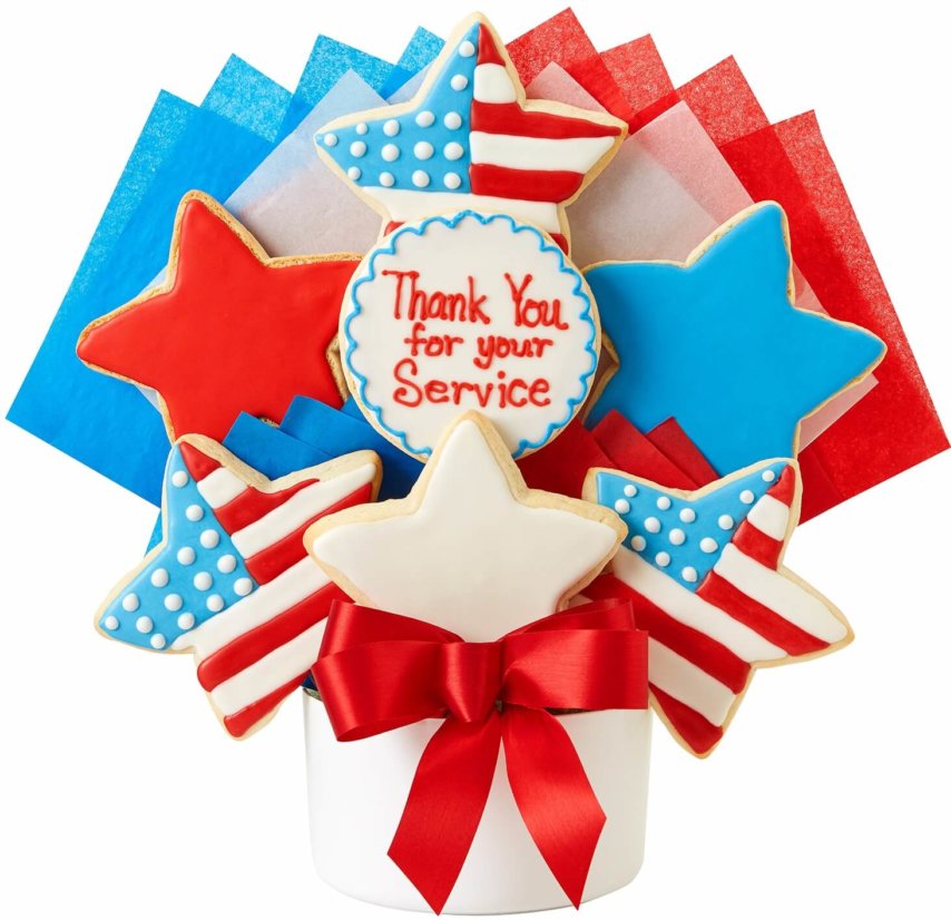 Thank You for Your Service Decorated Cookie Bouquet