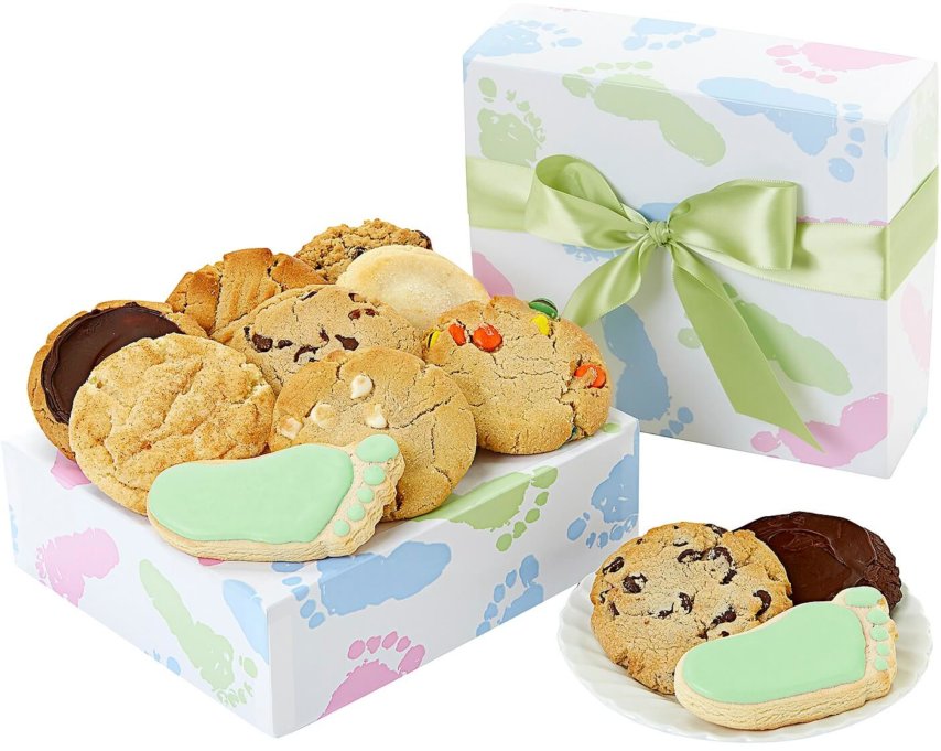 Baby Footprint Cookie Box