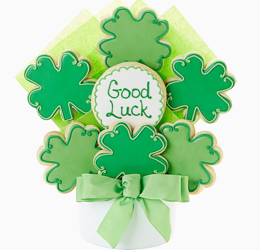 Good Luck Cutout Cookie Bouquet