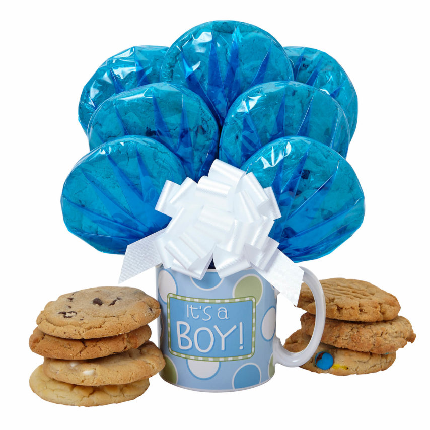 Baby Boy Mug Cookie Bouquet