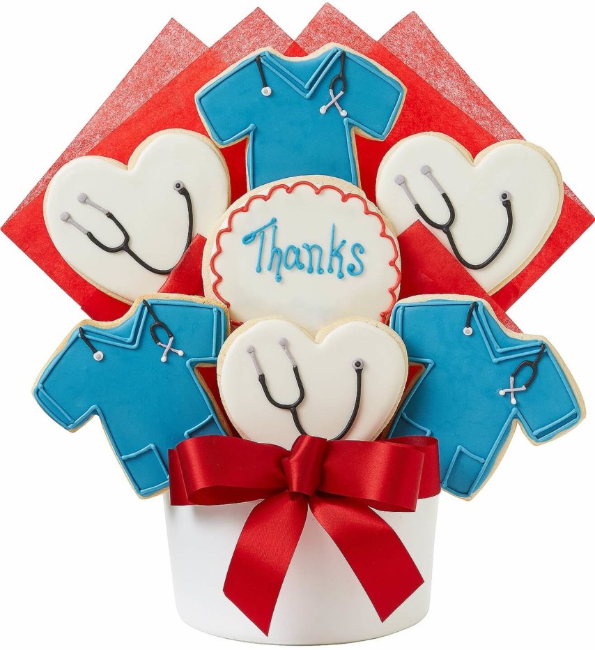 Thanks Medical Cutout Cookie Bouquet